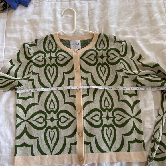 Misa Pansy Cardigan Green Mosaic - Picture 8 of 10